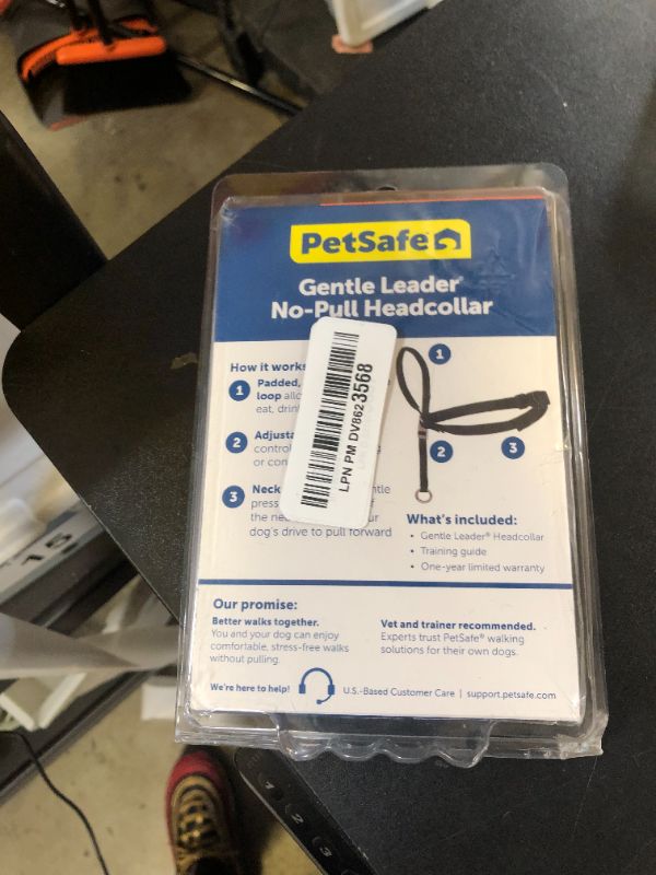 Photo 1 of PetSafe Gentle Leader No-Pull Head Collar for Dogs, Dog Head Collar - The Ultimate Solution to Pulling, Padded Nose Loop, Quick-Snap Neck Strap, Dog Halter, Medium - Black