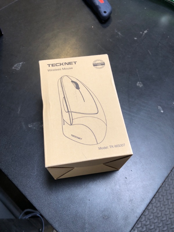 Photo 1 of TECKNET Ergonomic Mouse, Wireless Bluetooth Vertical Mouse, 4800 DPI Optical Tracking, 6 Adjustable DPI, Quiet Clicks, 2.4GHz with USB A Receiver, 6 Buttons, Wide Compatibility - Black