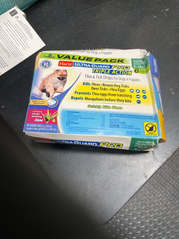 Photo 1 of Hartz UltraGuard Pro Topical Flea & Tick Prevention for Dogs and Puppies, 5-14 lbs 6 Monthly Treatments
