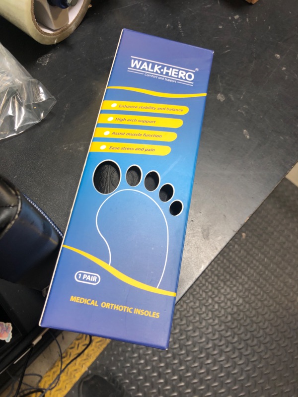 Photo 1 of Walkhero Plantar Fasciitis Pain Relief Insoles High Arch Support Orthotic Shoes Inserts, Relieve Flat Feet and Foot Fatigue (Mens 7-7 1/2 | Womens 9-9 1/2, Blue)