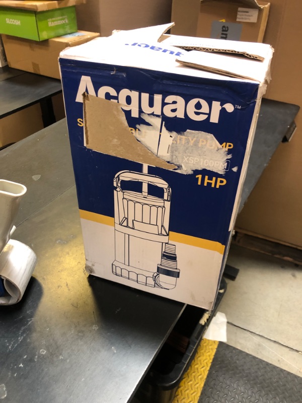 Photo 1 of Acquaer 1HP Sump Pump, 4345GPH Submersible Water Pump for Water Removal in Hot Tubs, Pools, Basements, and Garden Ponds