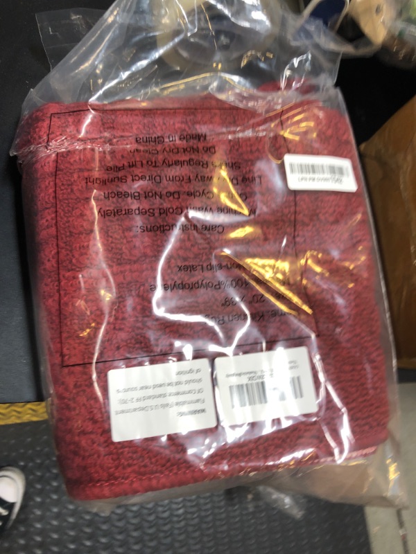 Photo 1 of COSY HOMEER 39X20inch Anti Fatigue Kitchen Rug Mats are Made of 100% Polypropylene Half Round Rug Cushion Specialized in Anti Slippery and Machine Washable,Burgundy
