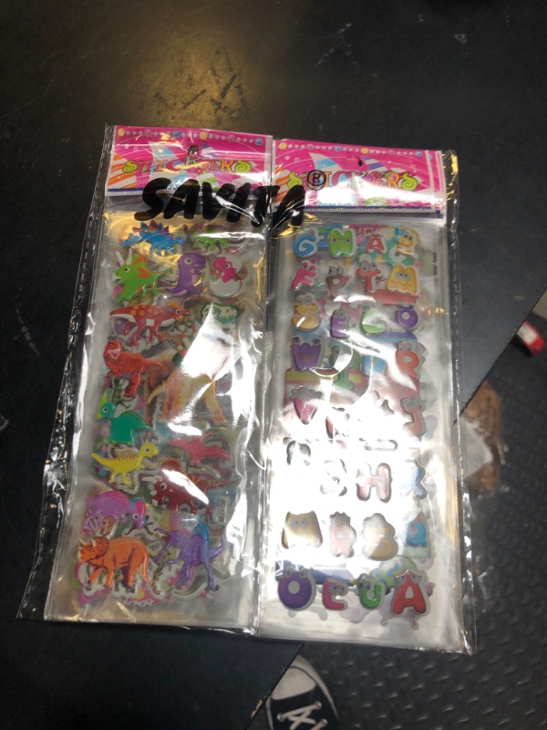 Photo 1 of SAVITA 3D Stickers for Kids & Toddlers 500+ Puffy Stickers Variety Pack for Scrapbooking Bullet Journal Including Animal, Numbers, Fruits, Fish, Dinosaurs, Cars and More…
