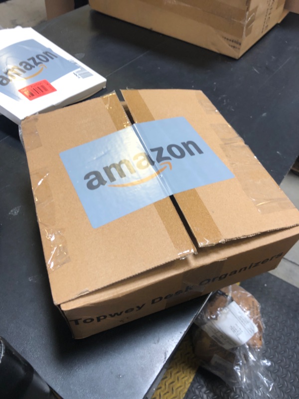 Photo 1 of Desk Organizer, File Organizer for Desk with 2-Tier Paper Letter Tray, Drawer and 2 Pen Holder, Mesh Desktop Organization with Magazine Holder for Office Supplies