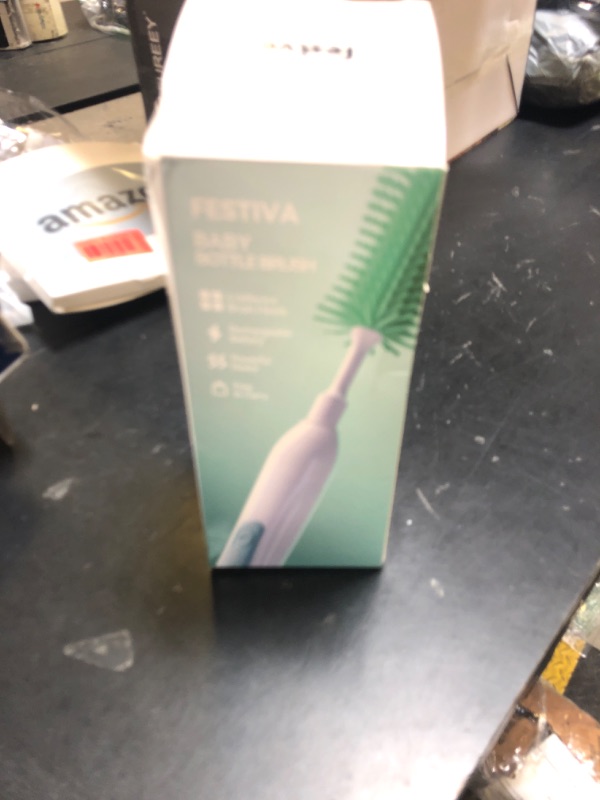 Photo 1 of Festiva Electric Bottle Brush Cleaner - Baby Bottle Brush Set with Bottle Brush, Mixing Head, Nipple & Straw Brush, Baby Travel Essential, (Green)