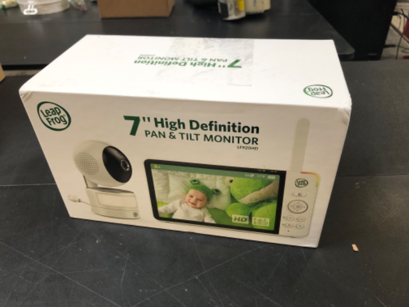 Photo 1 of LeapFrog Color Night Vision Video Baby Monitor with 7" HD 720p Display, 360° Pan & Tilt, 8X Zoom, Night Light, Humidity & Temperature Sensor, Up to 1000ft Long Range, Secure Transmission: LF920HD