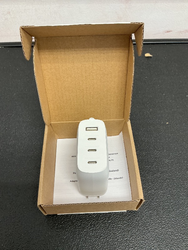 Photo 1 of Belkin 112W 4-Port GaN Wall Charger, Multi-Port Charger Block w/USB-C Power Delivery Fast Charge & USB-A Port for MacBook, iPhone 16, iPad, Samsung Galaxy S24, Google Pixel, Nintendo Switch 2 & More