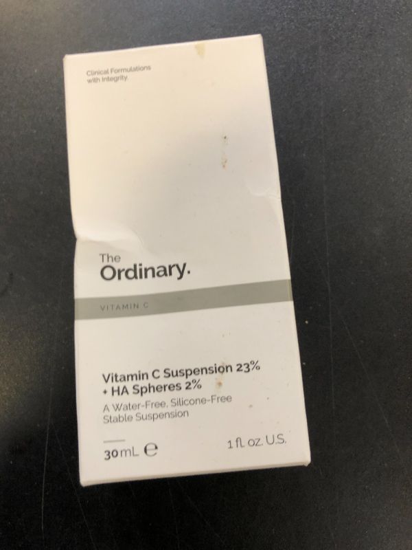 Photo 1 of The Ordinary Vitamin C Suspension 23% + Hyaluronic Acid Spheres 2%, Serum with Pure L-Ascorbic Acid, 1 Fl Oz