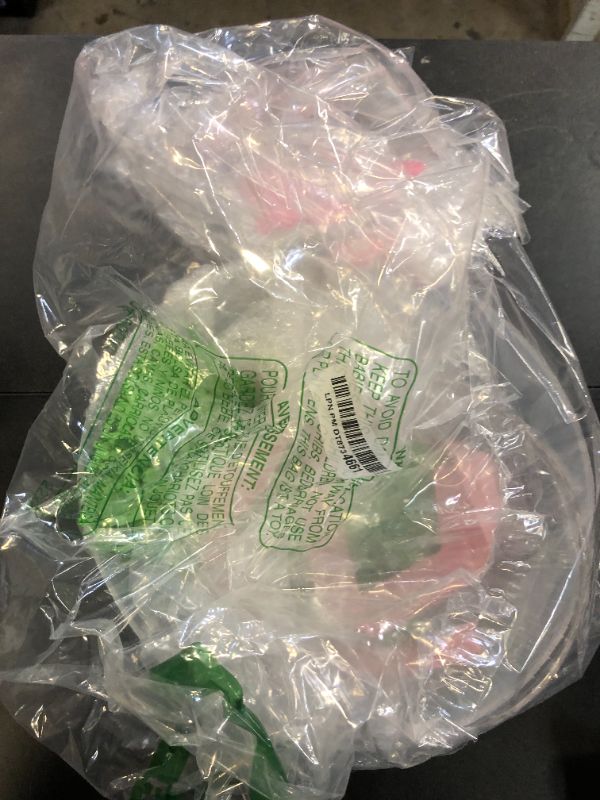 Photo 1 of DIY Easter Craft Jumbo Plastic Easter Bunny Container Fillable Basket with Bunny Ear Headbands Plastic Bowls Rabbit Paw Print Cutouts Cute Giant Gift Basket Container for Egg Hunt Party Decor