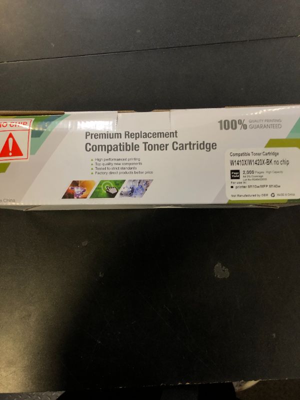 Photo 1 of ?NO CHIP, with Tool? 141X W1410X ( W1410A 141A ) Compatible Toner Cartridge Black High Capacity for H P M110 M110w MFP M139 M140 M140w Printer, Not Compatible with Printers That Have an e Suffix