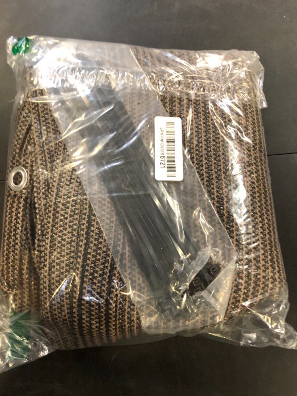 Photo 1 of SUNLAX 3'x10' Brown Balcony Privacy Screen Fence Windscreen Cover Fabric Shade Netting Mesh Cloth with Grommets UV Protection for Patio, Backyard, Porch, Railing Shield 90% (We Make Custom Sizes)