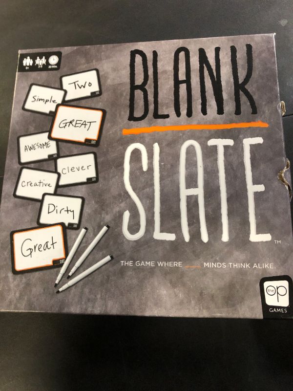 Photo 1 of BLANK SLATE, The Game Where Great Minds Think Alike, Fun Family-Friendly Board Game, Word Association Party Game, Easy to Learn, Fun to Play Family Game Night, 3-8 Players, Ages 8+