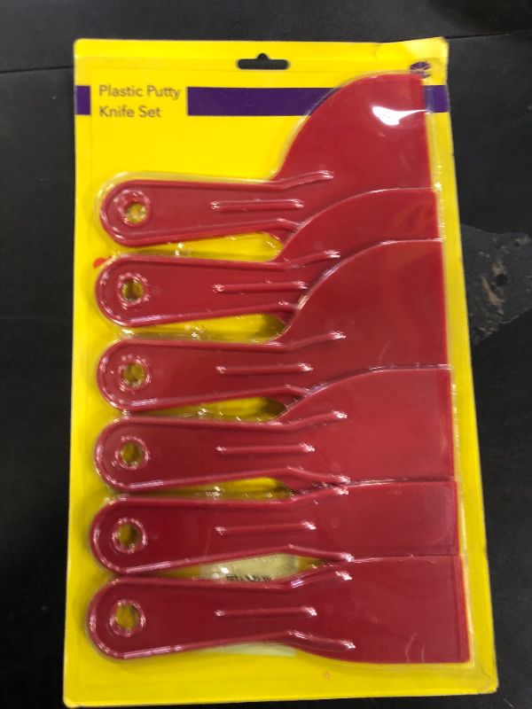Photo 1 of Bates 6 Pack Plastic Putty Knife Set - Paint Scraper, Spackle Tool, Spreader