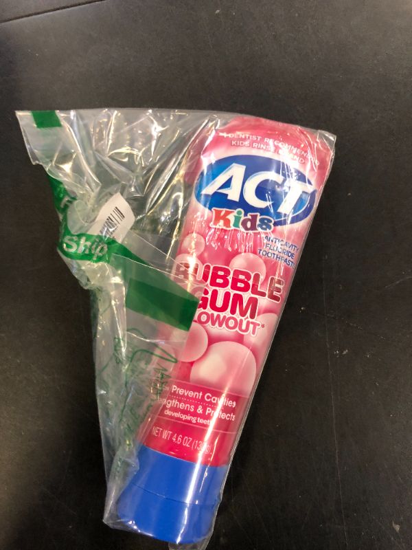 Photo 1 of ACT Kids Anticavity Fluoride Toothpaste 4.6 oz. Bubble Gum Blowout