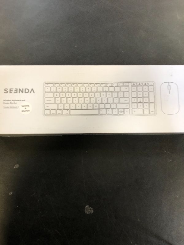 Photo 1 of Wireless Bluetooth Keyboard and Mouse for Mac, Multi-Device Rechargeable Keyboard and Mouse Stainless Steel Full Size, Compatible with MacBook Pro/Air, iPad, iMac - White Silver