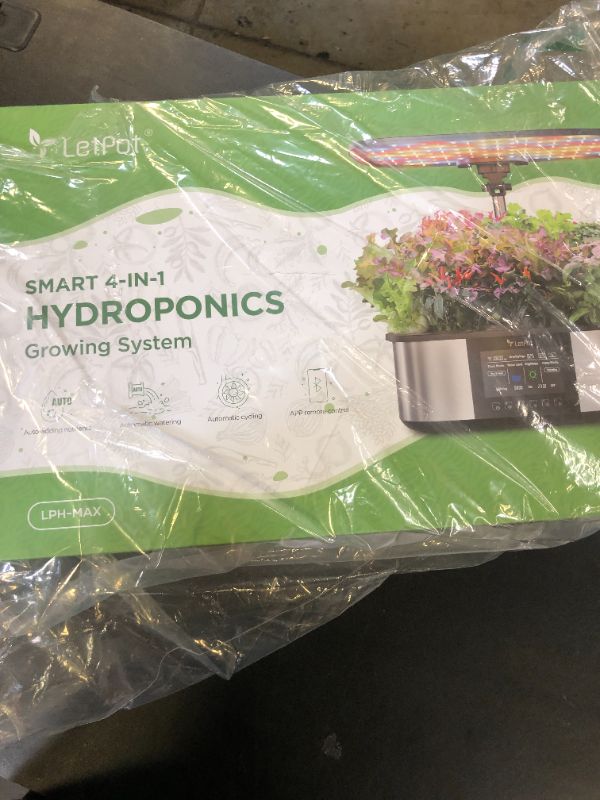 Photo 1 of LetPot LPH-Max Hydroponics Growing System Kit, 21 Pods APP & WiFi Automatic Controlled Smart Indoor Garden with 36W LED Grow Light, Auto Drip Irrigation Kits, Self-Managed Nurturing & Watering