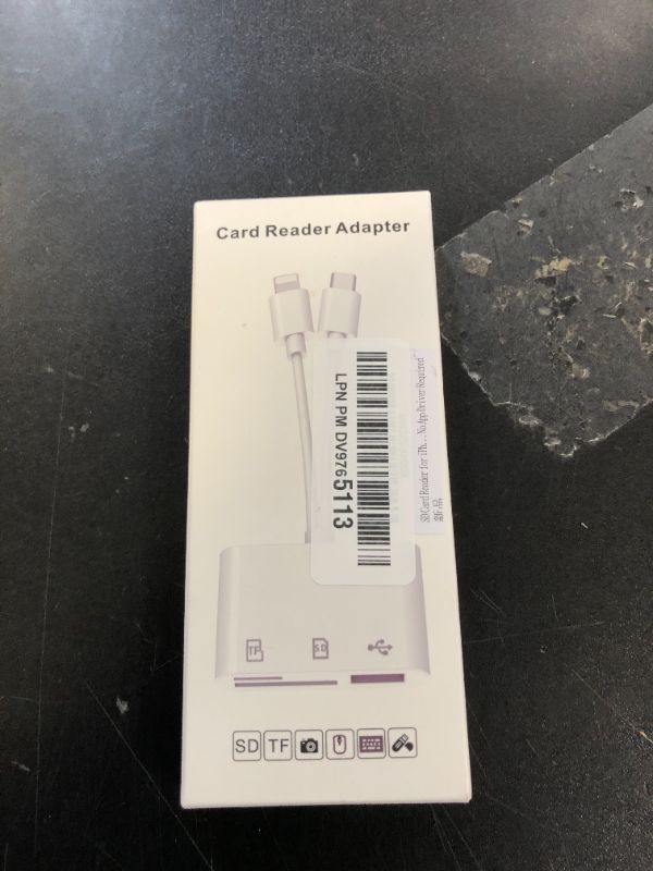 Photo 1 of SD Card Reader for iPhone, iPad, USB C and Lightning Dual Port SD Card Adapter, Memory Card Reader for Camera Adapter, Support SD, Micro SD, USB 3.0, No App Driver Required