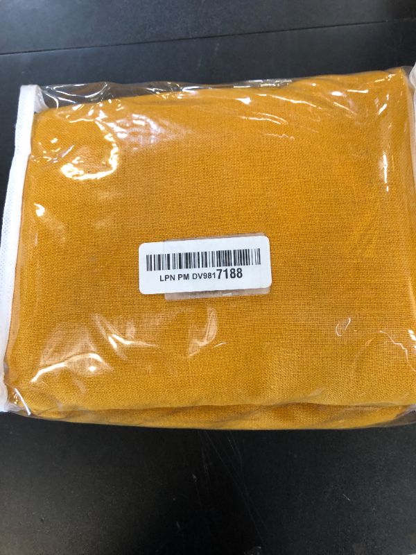 Photo 1 of XTMYI Mustard Yellow Sheer Curtains 84 Inches Long for Spring Living Room 2 Panels Set Linen Textured Back Tab Pleated Gold Yellow Boho Retro Curtains for Bedroom Dining Room Kids Playroom,7ft Length