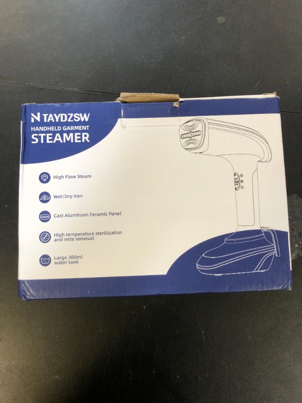 Photo 1 of Powerful Handheld Fabric Steamer - 1800W with Fast Ceramic Heat-Up Plate, 2-in-1 Ironing & Wrinkle Remover, Steam Nozzle, Lint Brush - White, for US 120V Only