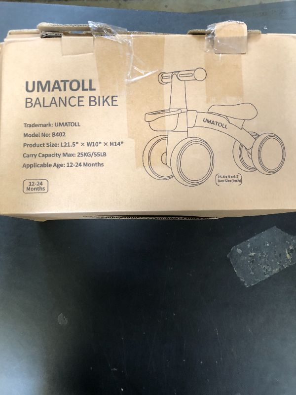 Photo 1 of Umatoll Colorful Lighting Baby Balance Bike Toys for 1 Year Old Boys Gifts, Adjustable Seat Baby Walker, One Year Old Boy Birthday Gifts, 12-24 Months Toddler First Ride on Toys with Removable Basket