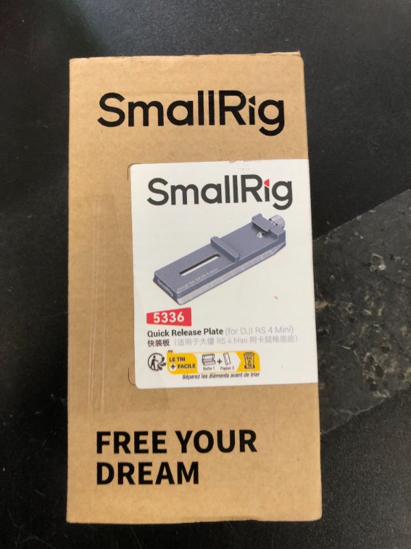 Photo 1 of SMALLRIG 4.6'' Quick Release Plate Adapter for Arca-Swiss for DJI RS 4 Mini Gimbal, Anti-Drop Design and Quick Assembly - 5336
