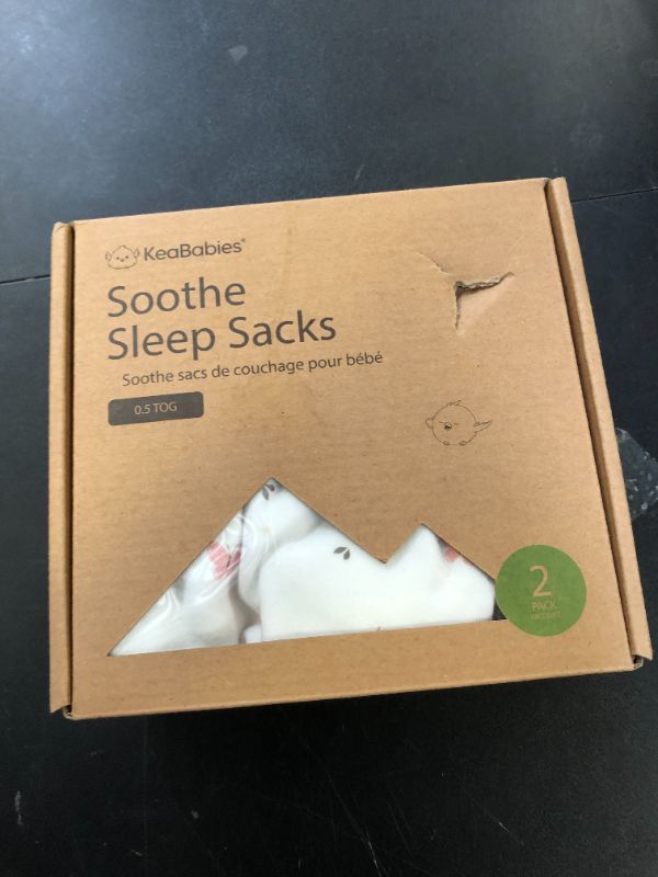 Photo 1 of 2-Pack Organic Baby Sleep Sacks, 100% Cotton - Soft & Breathable 0.5TOG Baby Wearable Blanket, Toddler Sleeping Sack 0-6 months, Easy to Wear Transitional Swaddles for Newborns (Butterflies, S)