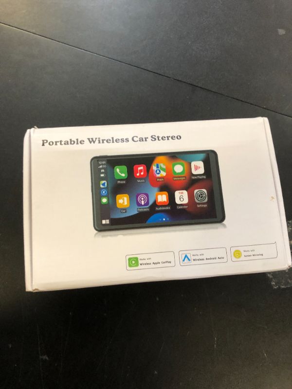 Photo 1 of VUKARUAL Wireless Apple Carplay and Android Auto Screen for Car, 7" HD Portable Touch Screen Car Stereo with Bluetooth, Backup Camera, Navigation, Mirror Link for All Vehicles