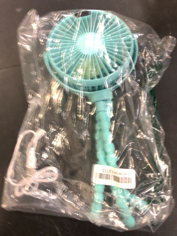 Photo 1 of SWEETFULL Portable Stroller Fan with Display 4000mAh Battery Powered Mini Clip On Fan, 4-Speed Rechargeable Small Personal Cooling for Baby Car Seat Crib Travel - Cyan