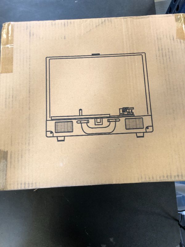 Photo 1 of Vinyl Stereo Blue Record Player 3 Speed Portable Turntable Suitcase Built in 2 Speakers RCA Line Out AUX Headphone Jack PC Recorder