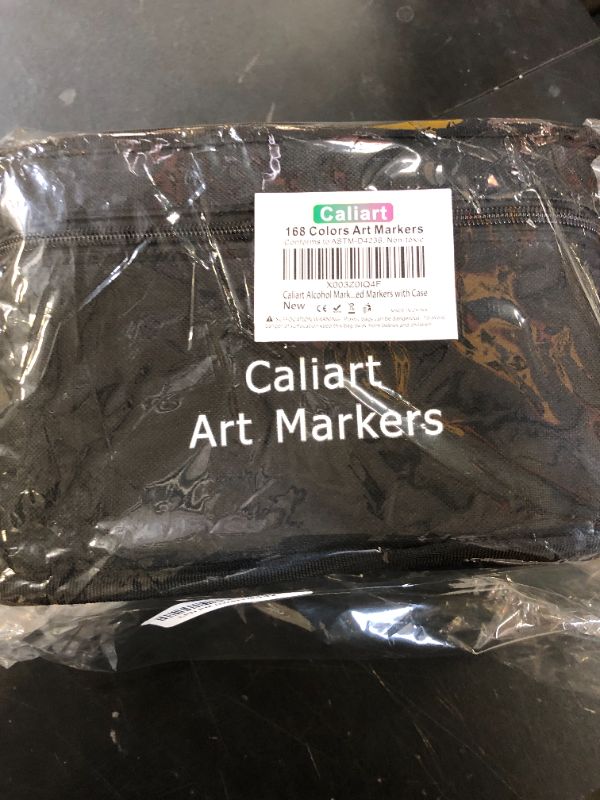 Photo 1 of Caliart Dual Tip Art Markers - 168 Colors, Permanent Alcohol Based, Ideal for Kids, Teens, Toddlers & Adults - Easter Basket Stuffers & Gift Drawing Supplies Kit