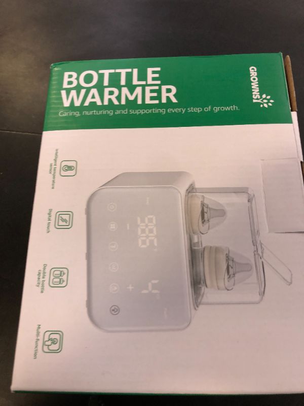 Photo 1 of Baby Bottle Warmer, Grownsy 10-in-1 Fast Bottle Warmer Accurate Temp Control, with LCD Display, Timer, Defrost, Sterili-zing, Keep 24H, Double Bottle Warmer for Breastmilk& Formula, Heat Baby Food