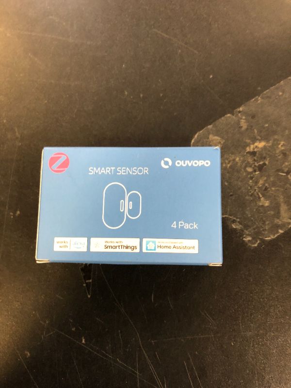 Photo 1 of OUVOPO Zigbee Door Sensor 4 Pack, Mini Smart Door Sensor, Home Automation, Kid Safety, Work with Alexa, SmartThings, Home Assistant, Aeotec, Hubitat, Homey with Build-in Zigbee Hub, Hub Required