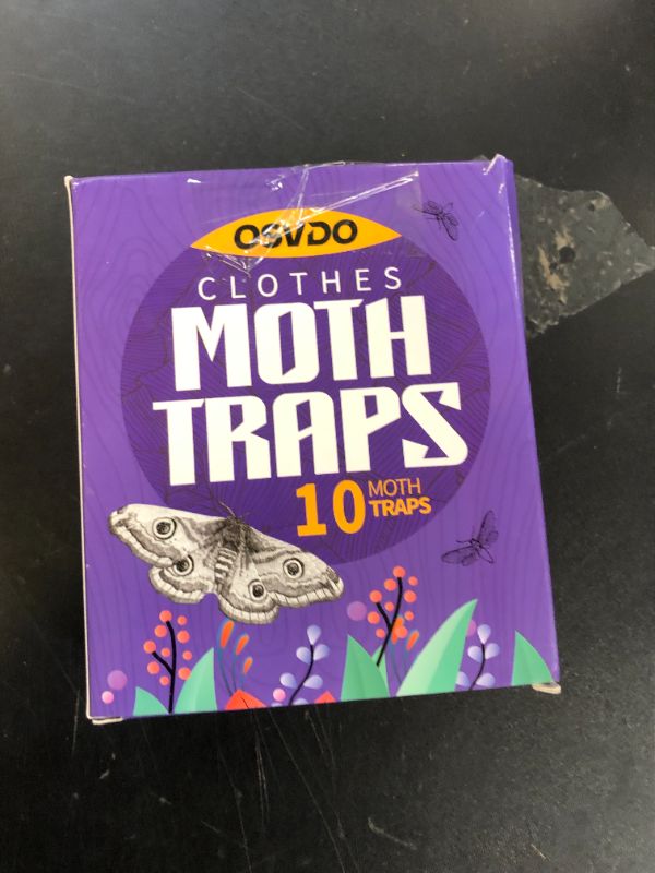 Photo 1 of Pheromones Clothes Moth Traps, 10 Pack Clothing Moth Trap with Lure for Closets & Wardrobes, Carpet and Fabric Moth, Moth Treatment & Prevention for Indoor