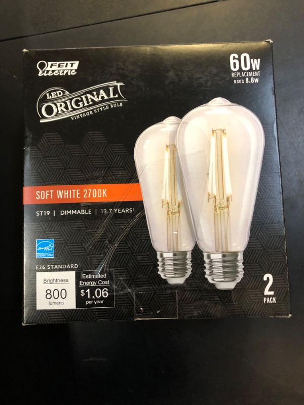 Photo 1 of LED DIM ST19 SW 60W 2PK