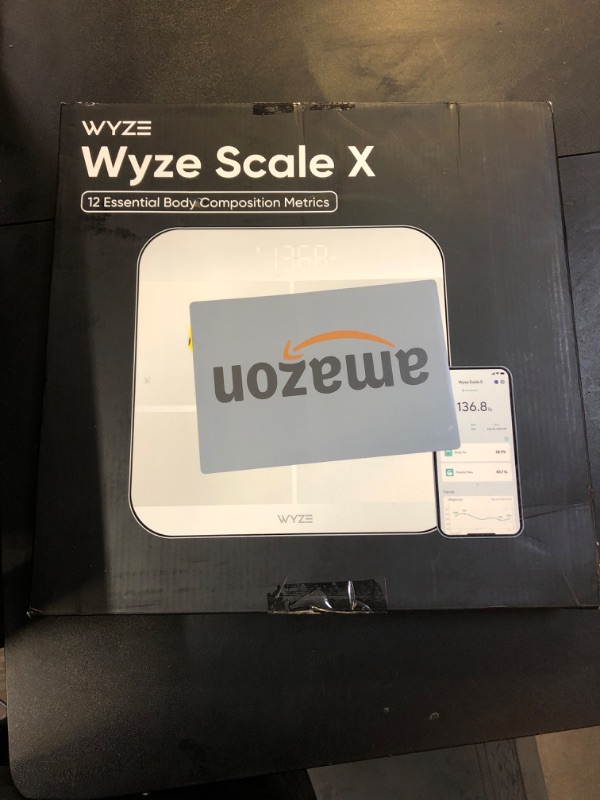 Photo 1 of Wyze Smart Scale X - FSA/HSA Eligible - Digital Bathroom Scale for Body Weight, BMI, Body Fat, Muscle Mass, Heart Rate Monitor | ITO Glass & LED Backlight | Batteries Included, 400 lbs (White)