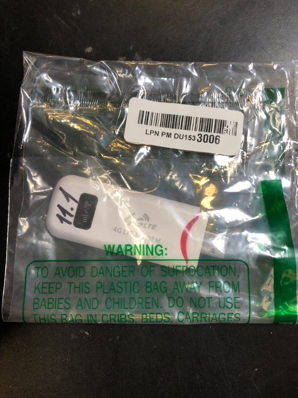 Photo 1 of LTE USB Modem, 300Mbps High Speed Portable 4G Router With Sim Card Slot for Travel Hotspot Mini Unlocked Dongle