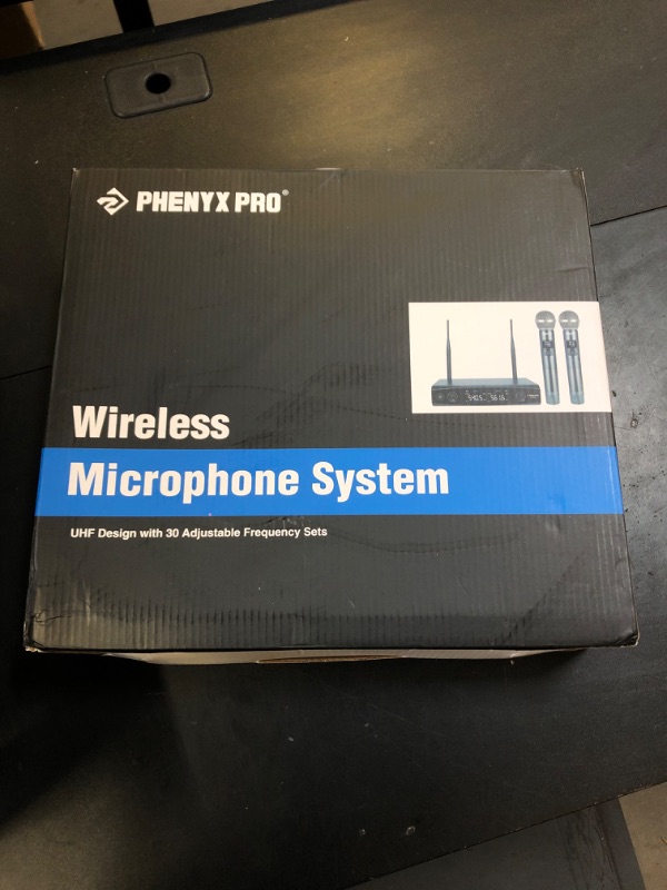 Photo 1 of Phenyx Pro Wireless Microphone System, Metal Wireless Mic Set, Handheld Cordless Dynamic Microphones for Singing, Karaoke, Church, 2x30 UHF Tunable Frequencies,200 ft Range (PTU-52-2H)