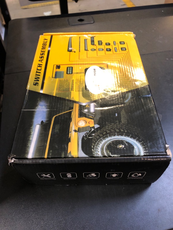 Photo 1 of MNJ Motor 8 Gang Switch Panel, Blue LED Touch Control Panel Box Car Touch Switch Box, Universal Momentary Switch with Fuse Block Label Stickers for Truck ATV UTV Marine Caravan