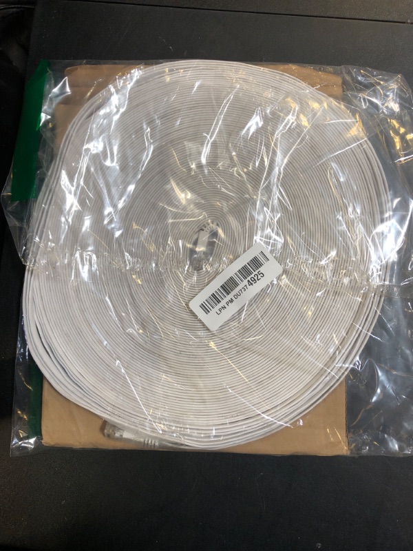Photo 1 of Jadaol Cat 6 Ethernet Cable 100 ft, Outdoor & Indoor 10Gbps Support Cat8 Cat7 Network, Flat RJ45 Internet LAN Computer Patch Cable for Router, Modem, Switch, Gaming Consoles, Streaming Devices, White