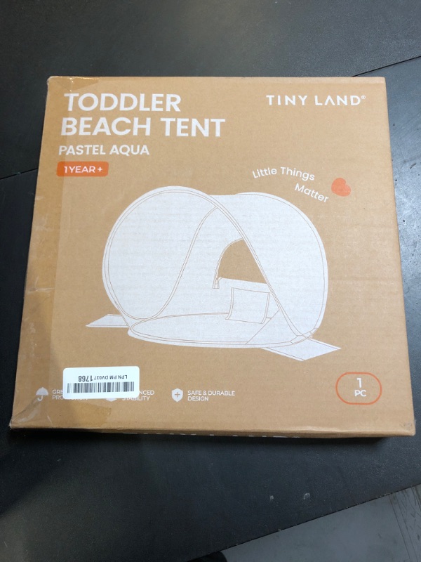 Photo 1 of Tiny Land Baby Beach Tent – Pop Up Baby Tent with UV Protection, Portable Baby Beach Essentials, 35"x28"x32" Sun Shelter for Infants, Baby Outdoor Use (Green)