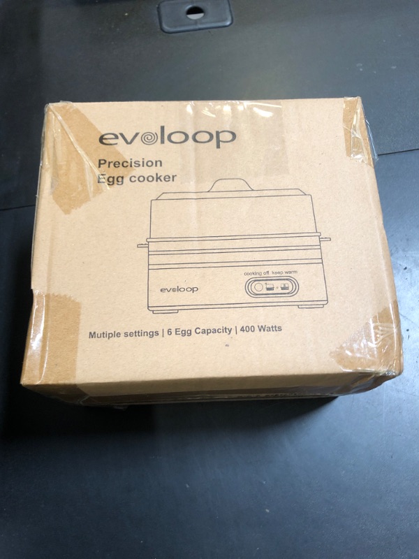 Photo 1 of Evoloop Rapid Egg Cooker Electric 6 Eggs Capacity, Soft, Medium, Hard Boiled, Poacher, Omelet Maker Egg Poacher With Auto Shut-Off, BPA Free (Green)