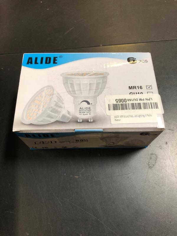 Photo 1 of ALIDE MR16 Led Flood Bulbs 5W, Replace 50W Halogen,Wide Angle 120 Degree Beam,GU5.3 Bi-Pin 2700K Warm White,12V MR16 LED Bulb for Overhead Tracking Flood Recessed Accent Landscape Lighting,6 Pack