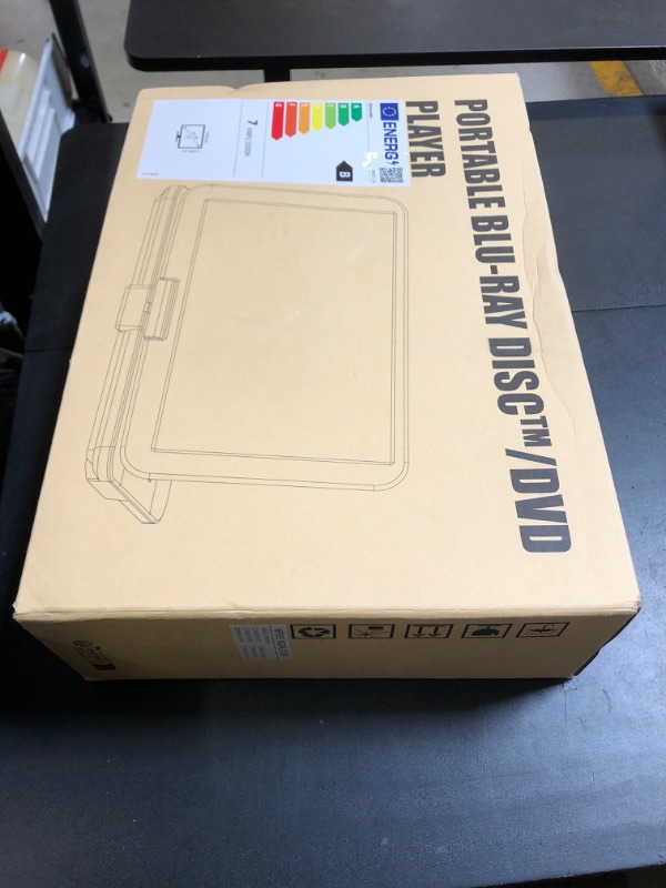 Photo 1 of 17.6" Portable Blu Ray DVD Player with 15.4" Screen, HDMI Input/Output, Sync Screen, 5 Hours Playing Time, 1080P MP4 MKV Video, Surround Audio, USB SD