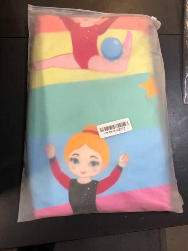 Photo 1 of Microfiber Beach Towel for Kids - Thin and Large (30"x60")- Gymnastics -Absorbent, quick dry, sand free, lightweight, blanket- toddler, girls, boys - For Sports, Pool, Picnic, Camping, Travel, Swim