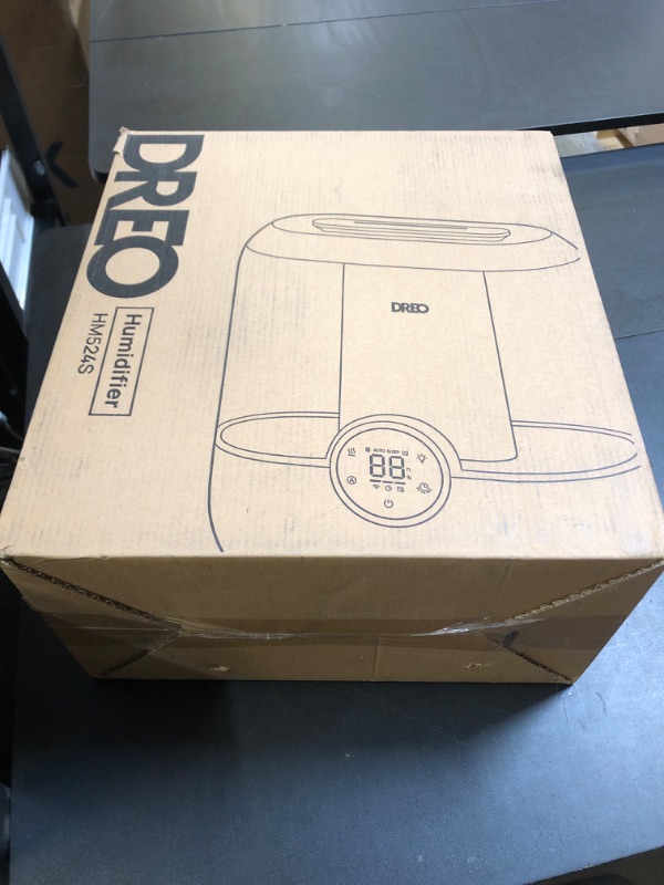 Photo 1 of Dreo Smart Humidifiers for Bedroom, 6L Top Fill Supersized Cool Mist Humidifier for Large Room, 60 Hour Runtime, Quiet Ultrasonic Humidifiers for Plants, Baby, Indoor, Home, Night Light, Black