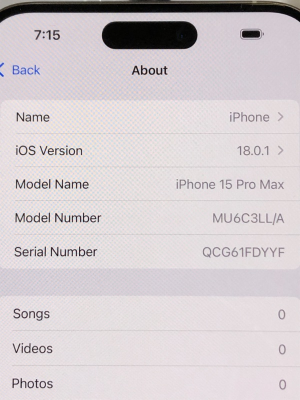 Photo 1 of Apple iPhone 15 Pro Max, 512GB, White Titanium - Unlocked (Renewed)