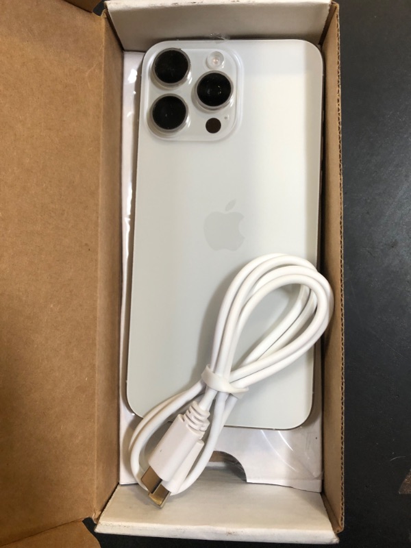 Photo 1 of Apple iPhone 15 Pro Max, 512GB, White Titanium - Unlocked (Renewed)