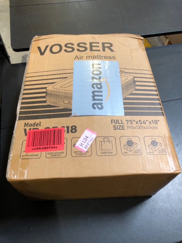 Photo 1 of VOSSER Air Mattress Full with Built in Pump,18''Inflatable Mattress of Upgraded Vertical Beams,Self Inflatable/Deflation Blow Up Mattress in 3 Mins,Flocked Top Airbed with Carry Bag for Home, Camping