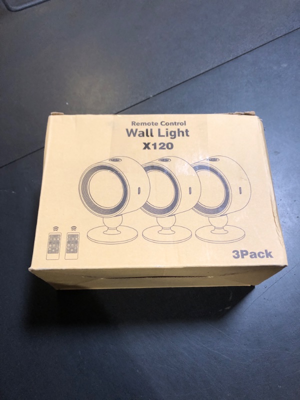 Photo 1 of Lightbiz LED Wall Mounted Lights 3 Pcs with Remote, Wall Sconces Lamp 3000mAh Rechargeable Battery Operated, 3 Color Temperatures & Dimmable Magnetic 360° Rotation Cordless Light for Bedroom Bedside