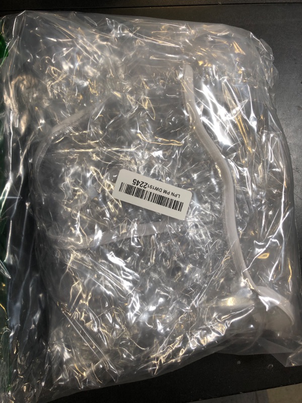 Photo 1 of Yourtablecloth Heavy Duty Clear Vinyl Round Fitted Tablecloth (Table Cover) Elasticized Tablecloth Great for Protecting Your fine Tables and Table Linen 48”